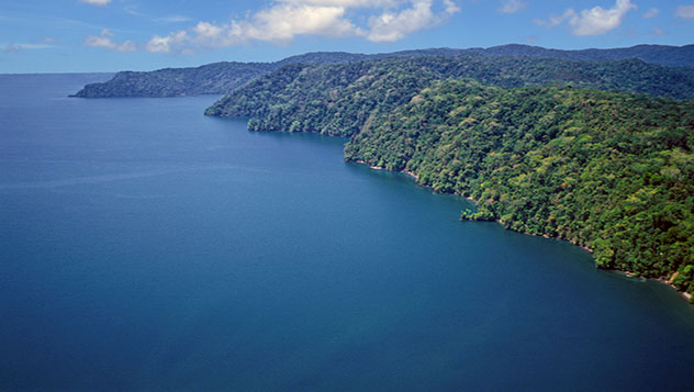 Vista desde el aire de Costa Rica