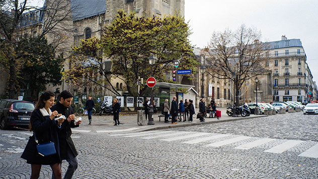Una de las calles del barrio de Saint-Germain-des-Prés