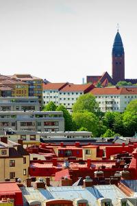 Turismo sostenible: los tejados de Linnestaden, Gotemburgo, Suecia