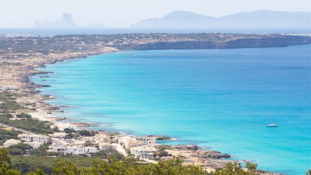 Imagen de la costa de Formentera, Islas Baleares, España