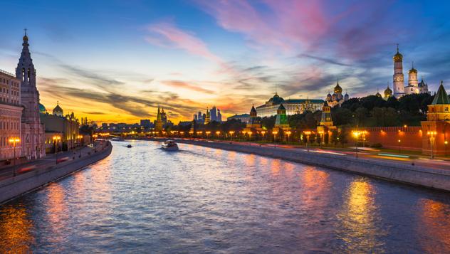 Kremlin y el río Moscova, Moscú, Rusia