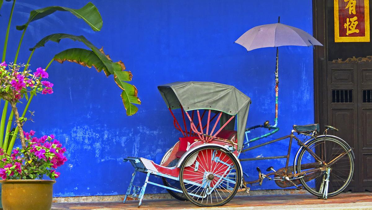 Típico rickshaw en Penangm Malasia