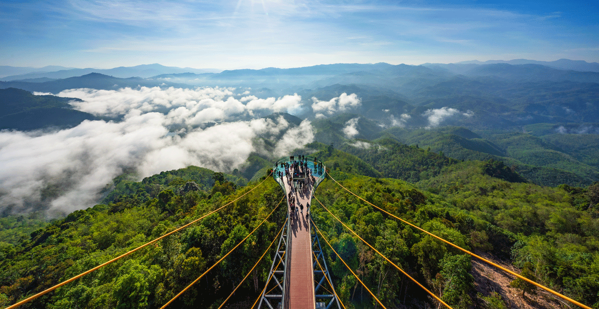 El puente más largo de Asia, Aiyerweng, Tailandia.