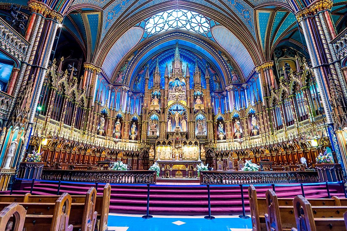 Interior basílica de Notre-Dame, Montreal
