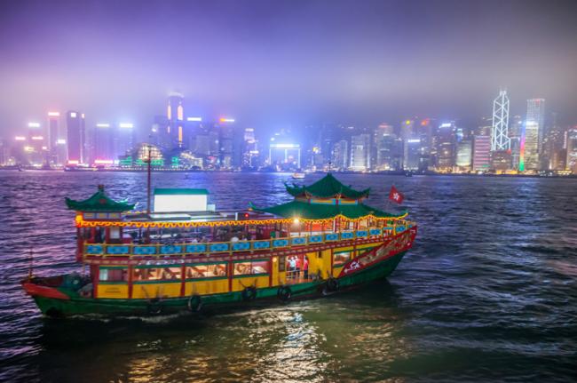 Star Ferry desde Kowloon a la isla de Hong Kong