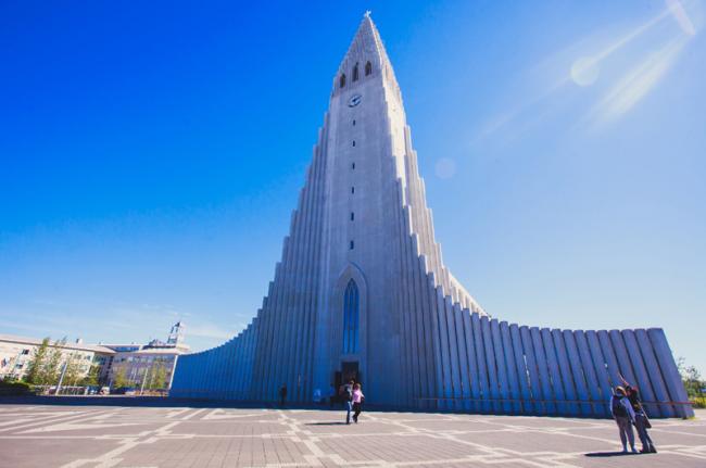 iglesia de Hallgrimskirkja, Reikiavi, Islandia