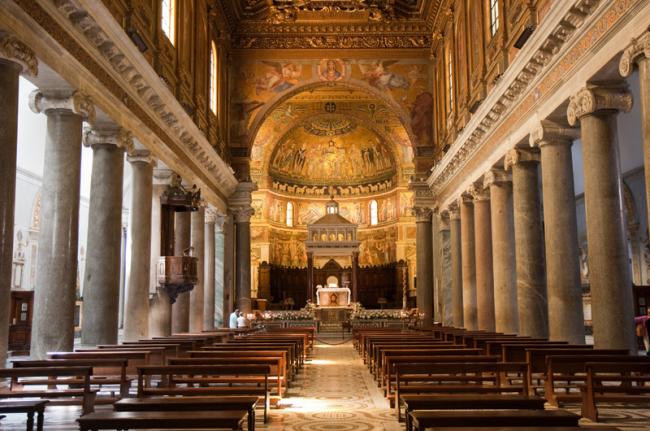 Basilica di Santa Maria in Trastevere, Roma, Italia