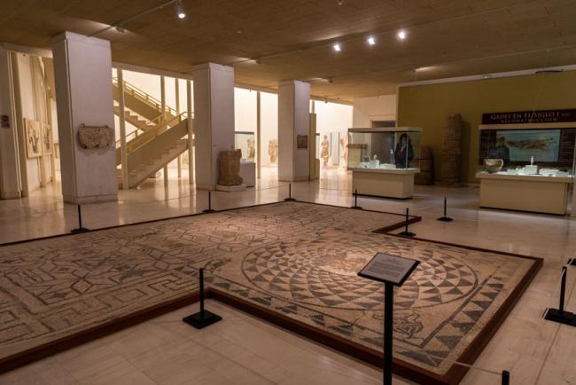 Mosaico romano en el Museo de Cádiz. 