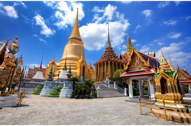 Wat Phra Kaew y el Gran Palacio, Bangkok, Tailandia