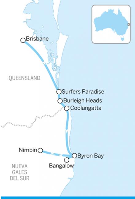 De Brisbane a Byron Bay