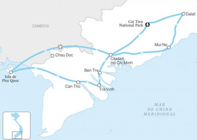 Itinerario por el sur de Vietnam