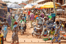 Mercado tradicional de Benín. 