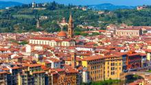 Oltrarno y río Arno, Florencia, Italia