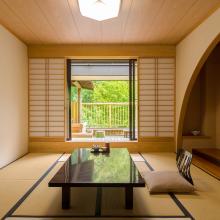 Dormitorio tradicional ryokan, Kurokawa Onsen, Japón