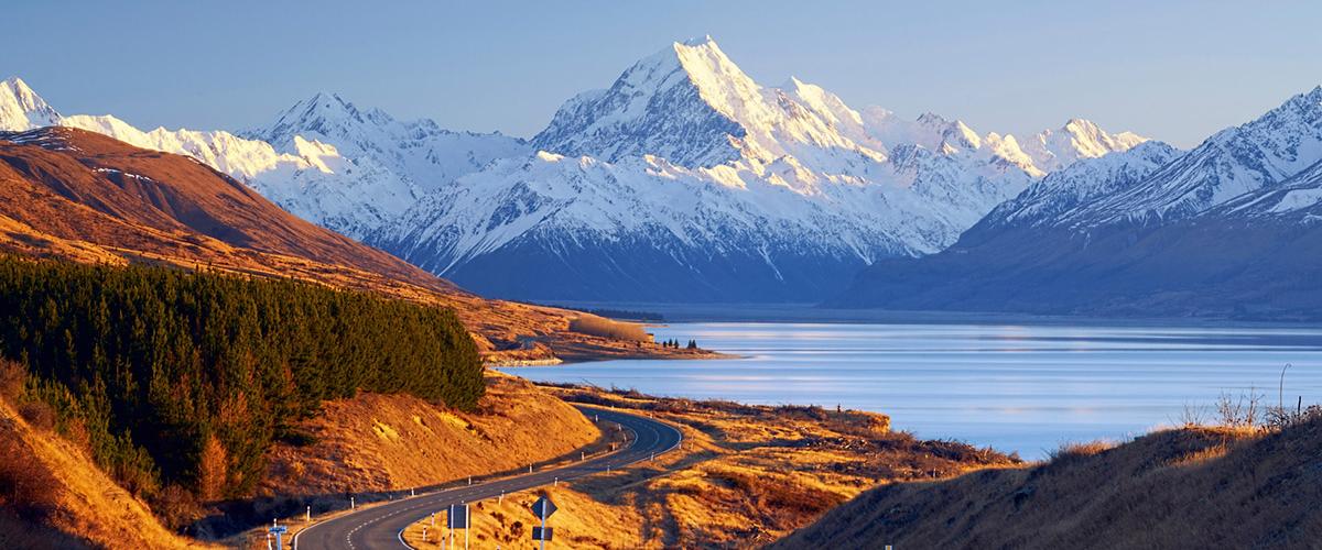 Carretera hacia Canterbury, Isla Sur, Nueva Zelanda