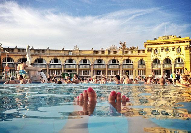 Baño en balneario en Budapest