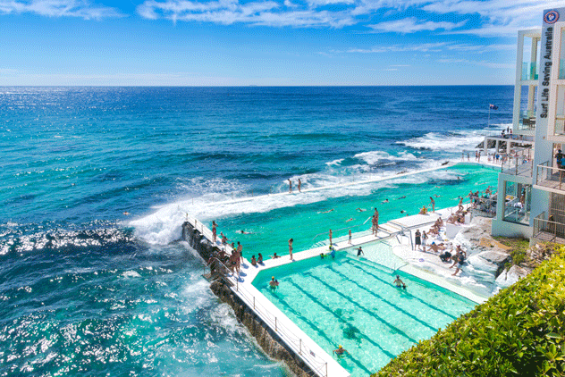 La famosa Bondi Icebergs Pool de Sídney aparece regularmente en Instagram. © Siripong Kaewla-iad / Getty Images