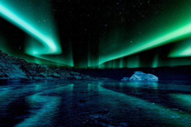 Groenlandia: aurora boreal 