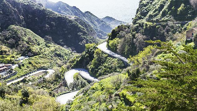 Carretera que conduce hasta Savoca